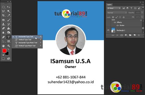 Tutorial membuat ID Card dengan Photoshop